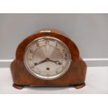 A Walnut Mantel Clock