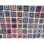 2 Crochet Blankets 110cm x 110cm & 107cm x 110cm