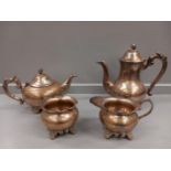 4Pc Plated Tea Service