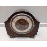 A Mahogany Mantel Clock & Electric Lantern