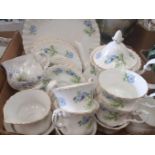 24 Pieces Of Richmond Blue Poppy Tea Ware