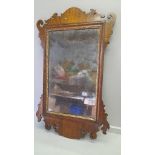 A Georgian Mahogany Wall Mirror