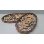 2 Wooden Snow Shoes