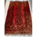 Red Indian Style Fireside Rug L157cm x W98cm