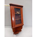 Small Mahogany Glazed Corner Cupboard