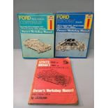 3 Haynes Car Manuals - Ford Escort, Ford Cortina & Sprite/ Midget