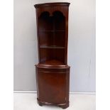 Mahogany Corner Cabinet H180cm x W65cm