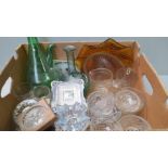 Box Of Assorted Glass Dishes Etc