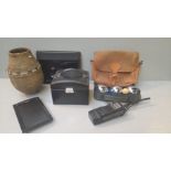 Leather Jewellery Box, Cartridge Bag Etc