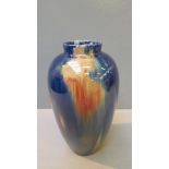 Painted Blue Ceramic Vase