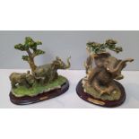 2 'The Juliana Collection' Elephant Figurines Etc