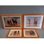 4 Prints in Pine Frames From The Portland Gallery