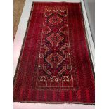 Red Patterned Rug L184cm x W102cm