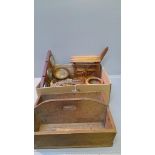 Box Including Cutlery Tray, Assorted Treen Etc