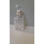 Silver Rimmed Cut Glass Decanter (Birmingham)