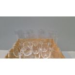 7 Champagne Glasses & 10 Wine Glasses