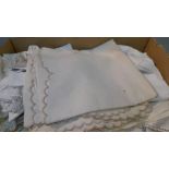 Box Of Tray Cloths, Runners Etc