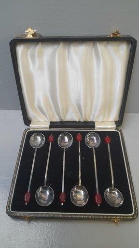 6 Plated Apostle Spoons In Case