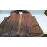 Orvis Brown Leather Waistcoat (Large)