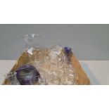 Box Of Assorted Glasses, Vase Etc
