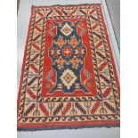 Blue/Cream Fireside Rug L153cm x W98cm