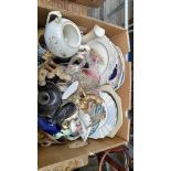 Box Of Assorted China, Figures Etc