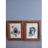 3 Photos In Pine & Gilt Frames & 1 Print
