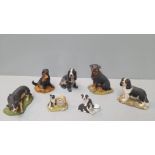 7 Assorted Dog Figures