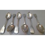 6 Silver Teaspoons (Newcastle 1842)