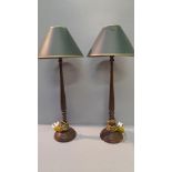 2 Mahogany Lamps