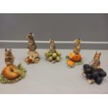 5 Border Fine Arts Mice On Fruit By R Ayres