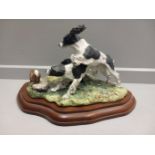 Border Fine Arts 'English Springer Spaniels' Model No L04 By V Hayton Limited Edition 147/500 On Woo