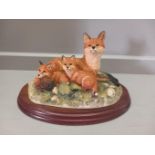 Border Fine Arts 'Family Portrait' Model No B0038 By D Walton On Wooden Base With Original Box