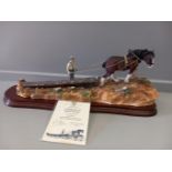 Border Fine Arts 'Logging' Model No B0700 By R Ayres Limited Edition 400/1750 On Wooden Base With Ce