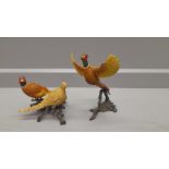 Bowbrook Studios Pheasant In Flight Model No 1049 & Brace Of Pheasants Model 1163 With Boxes