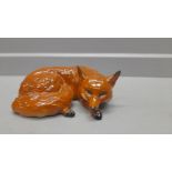 Beswick Curled Red Fox 1017 Stamped Beswick England