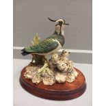 Border Fine Arts 'Lapwing' Model RB38 By R Ayres On Wooden Base