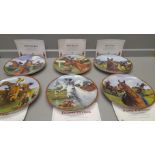 12 Royal Worcester (Danbury Mint) 'Great Racehorses' Collectors Plates - Party Politics, Sir Ivor, M