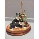 Border Fine Arts 'A Long Day Ahead' Model No B0037 By R Ayres On Wooden Base With Original Box