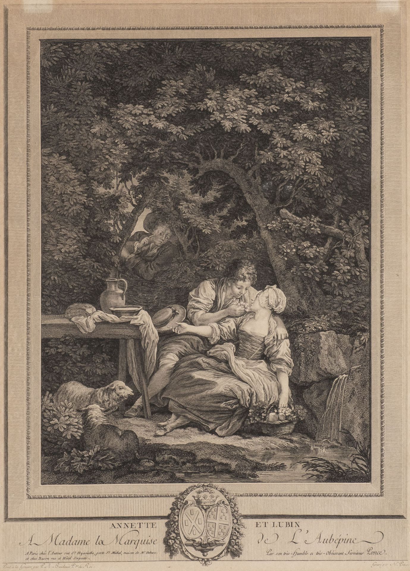 ZWEI GRAFIKEN NACH GEMÄLDEN VON PIERRE ANTOINE BAUDOUIN UND FRANCOIS BOUCHER