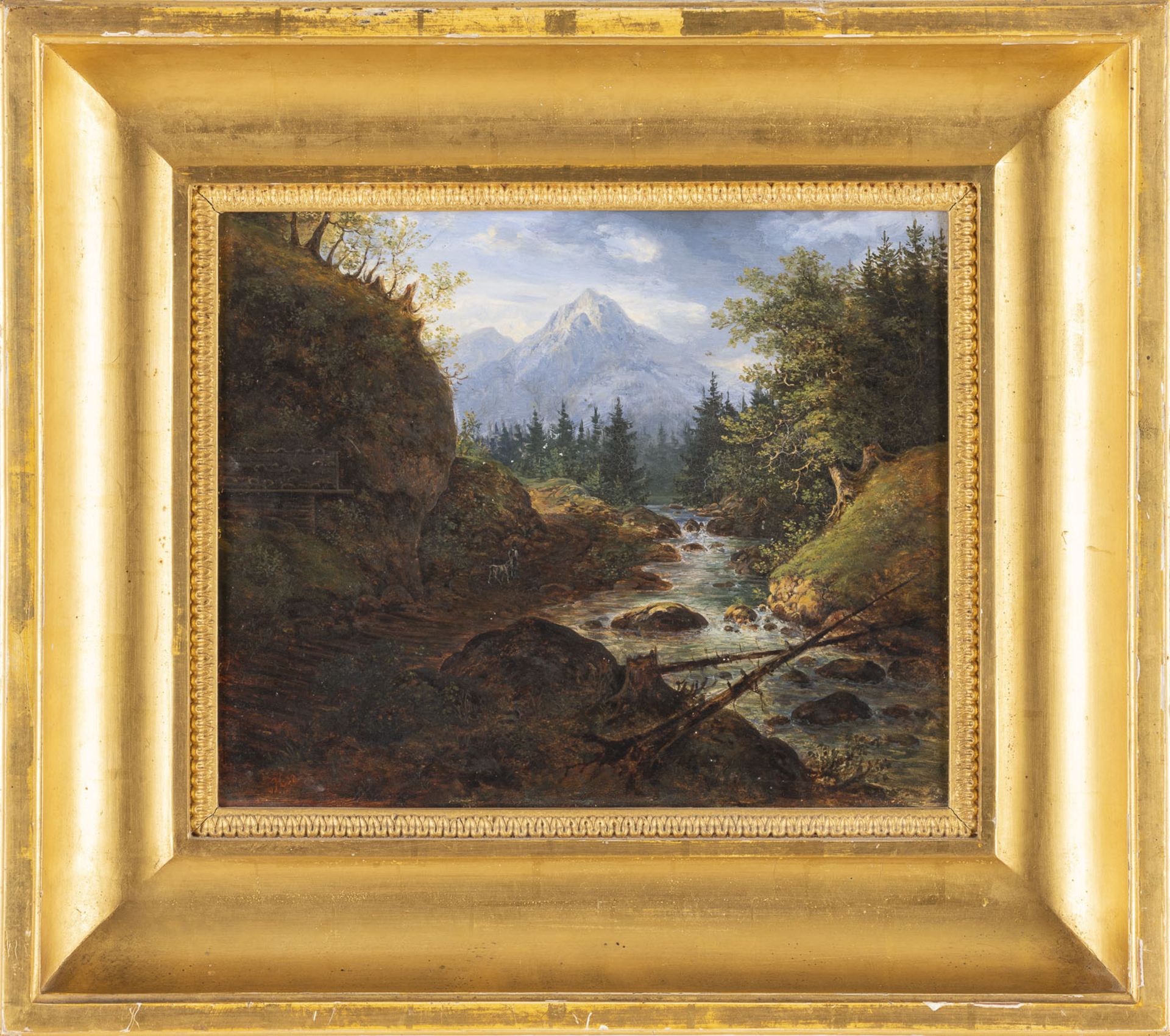 DEUTSCH, BERGIGE LANDSCHAFT MIT EINEM FLUSS (1832) - Bild 2 aus 2