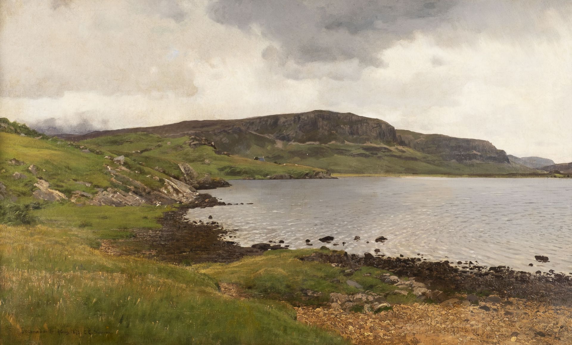 CARL COVEN SCHIRM, SCHOTTISCHES HOCHGEBIRGE IN ASSYNT (1878)