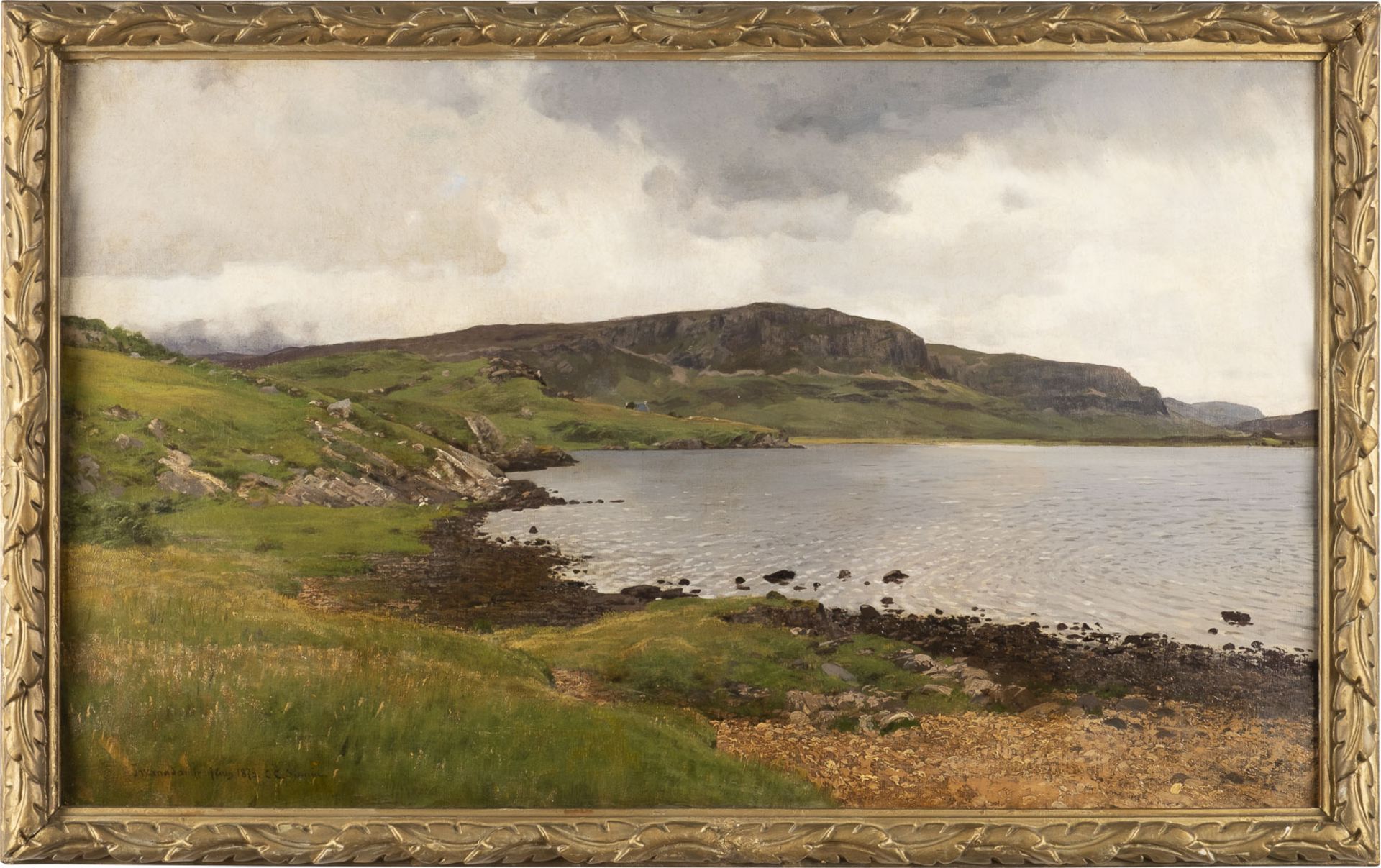 CARL COVEN SCHIRM, SCHOTTISCHES HOCHGEBIRGE IN ASSYNT (1878) - Bild 2 aus 2