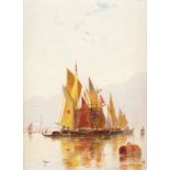 HENRI PILLEAU, FISCHERBOOTE IN VENEDIG