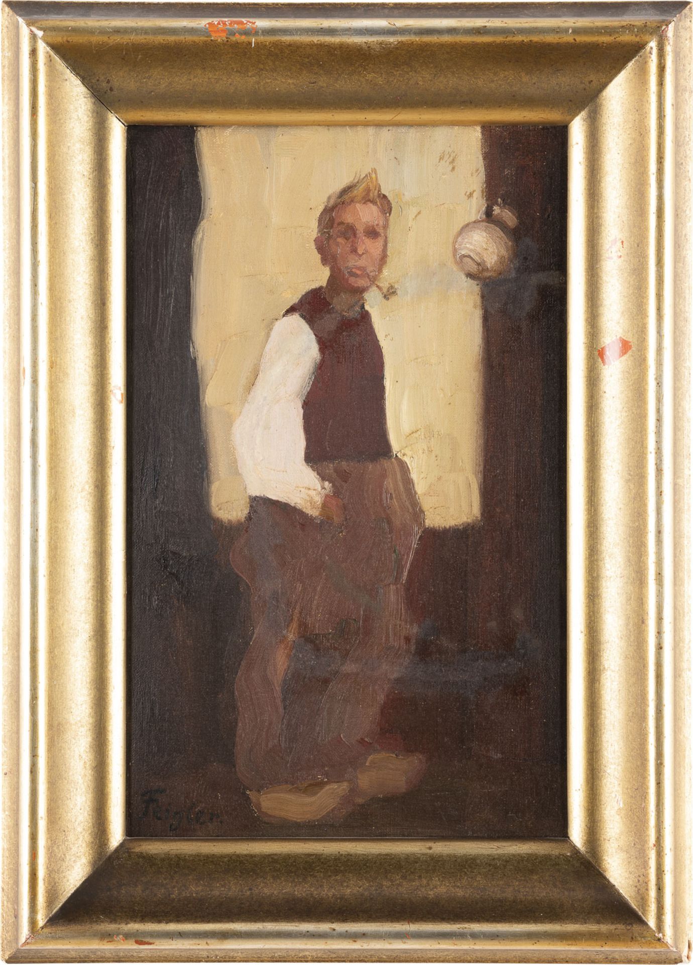 FRITZ FEIGLER, PORTRAIT EINES JUNGEN MANNES - Bild 2 aus 2