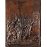 LEDERRELIEF 'CHRISTUS VOR PONTIUS PILATUS'