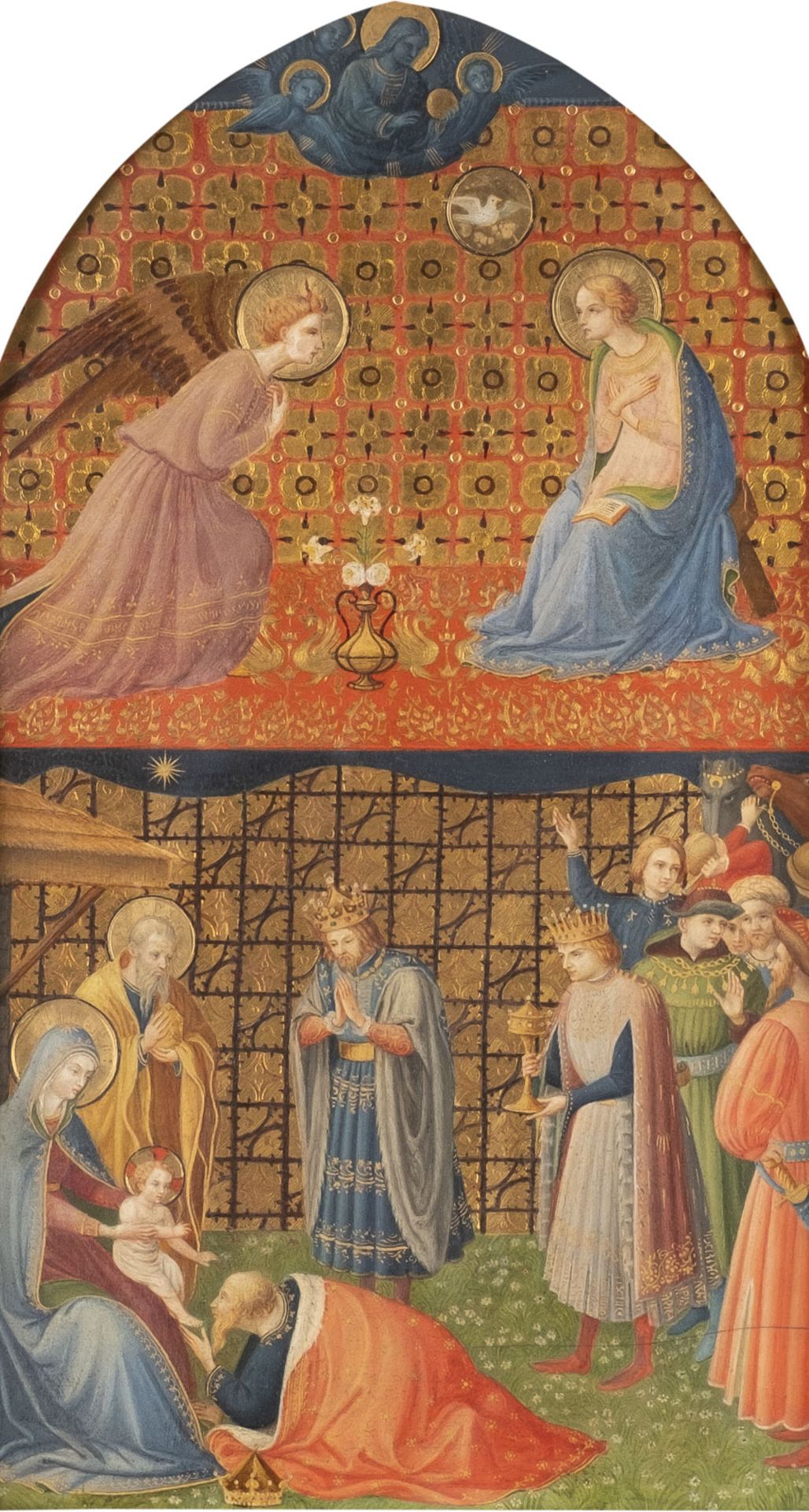 FRA ANGELICO (GEBOREN ALS GUIDO DI PIETRO) (NACHFOLGER DES SPÄTEN 19. JH) VERKÜNDIGUNG UND ANBETUNG 