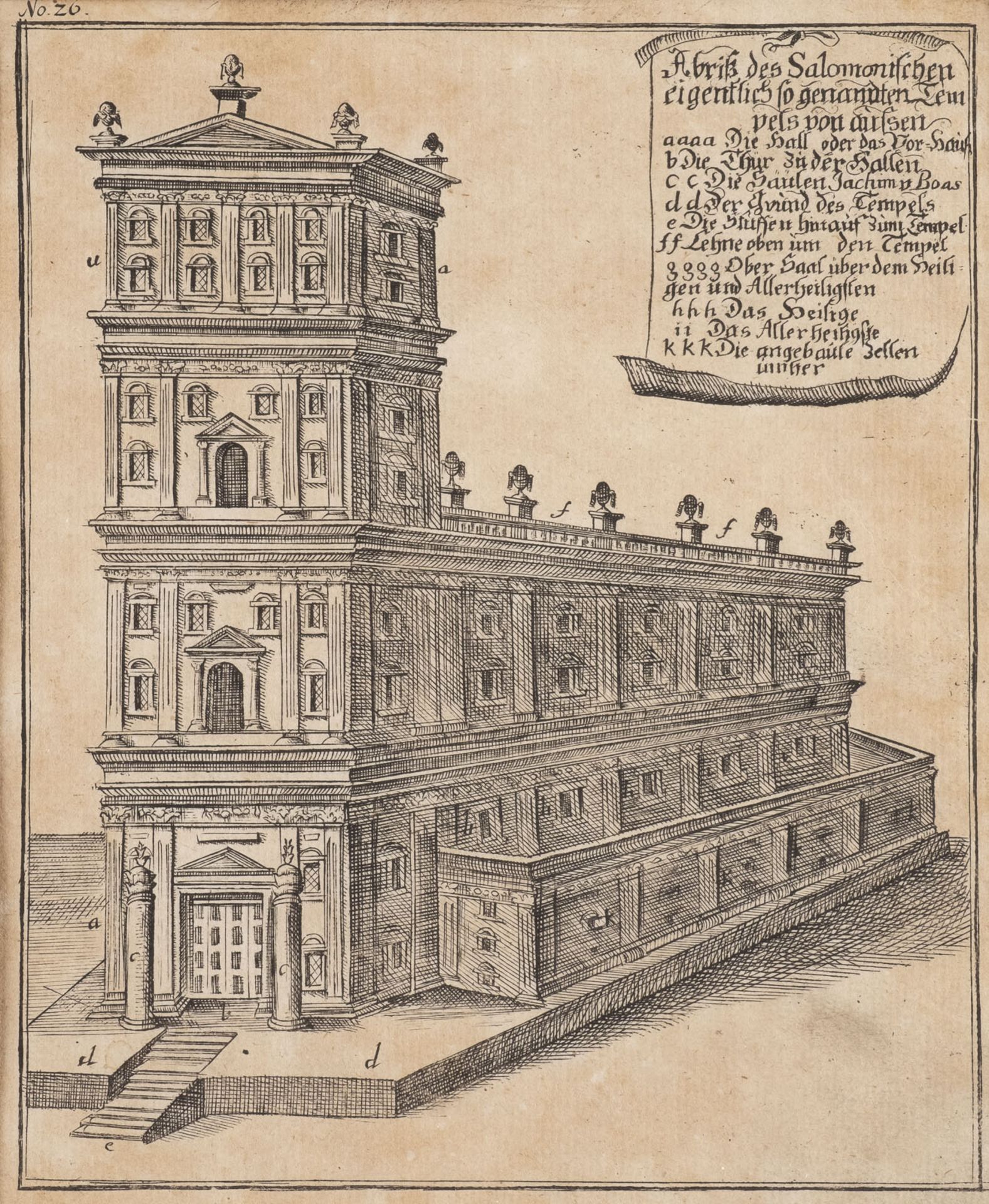 ZWEI KUPFERSTICHE 'ABRISS DES SALOMONISCHEN TEMPELS' UND 'SCHAU BRODT (...)' - Image 2 of 2