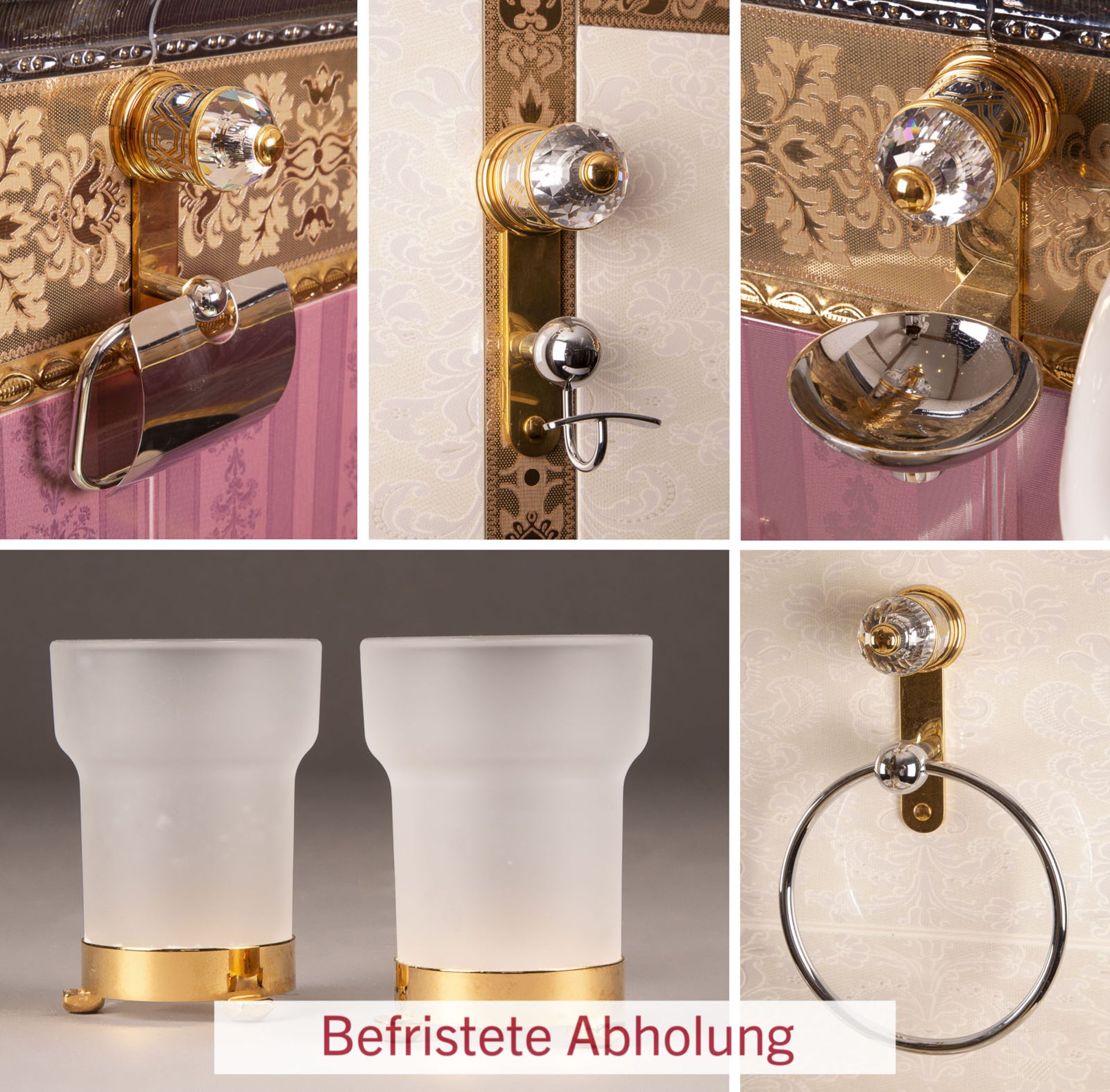 8-TEILIGES SET VON BAD-ACCESSOIRES