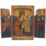 TRIPTYCHON MIT DER GOTTESMUTTER UND DEN APOSTELN PETRUS UND PAULUS